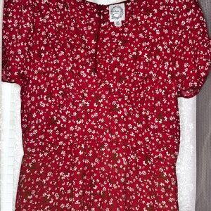 Blue Rain‎ Crimson Floral Jumpsuit